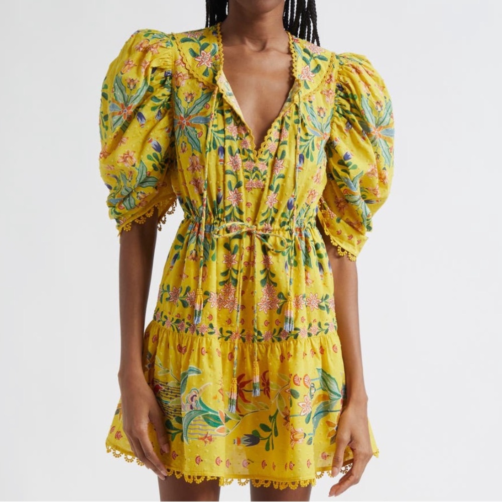 FARM Rio Delicate Flowers Cotton Mini Dress